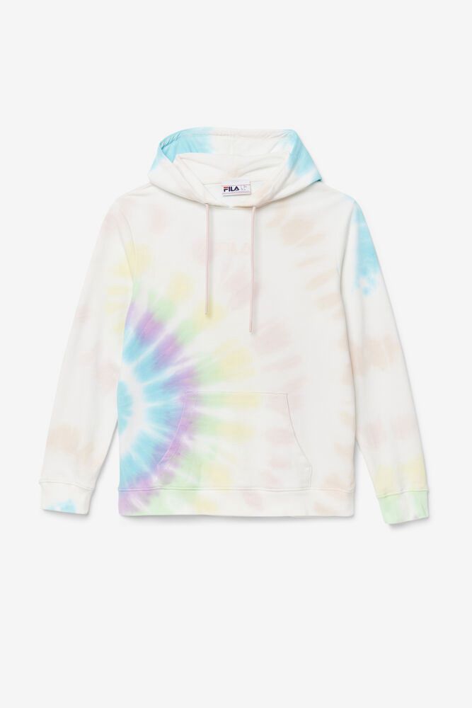 Fila Hoodie Womens White - Aerolynn Tie Dye - Philippines 4716352-DB